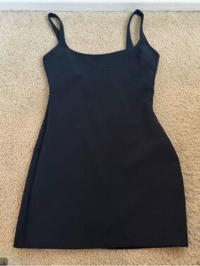 Zara Black Square-Neck Mini Dress